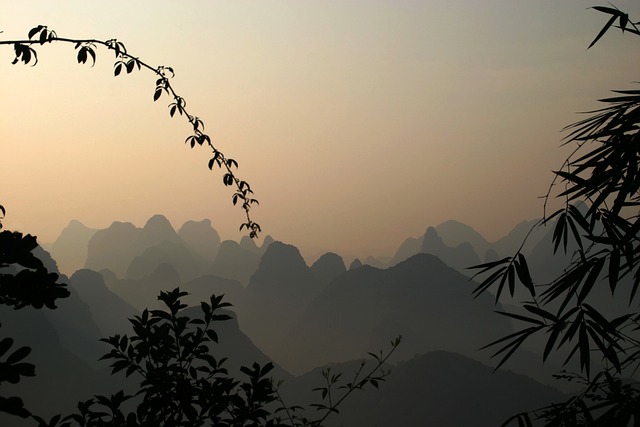 A scenic landscape in Guilin, China, symbolizing the nation's natural beauty and its ambitious 2035 climate targets for reducing emissions and achieving sustainability.